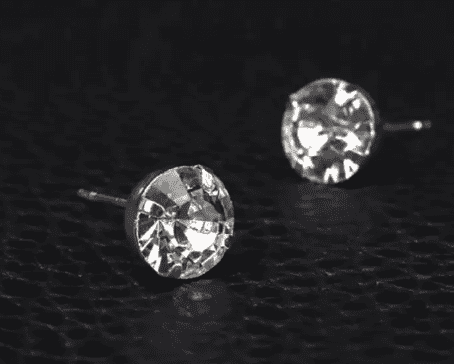 Silver Thin Choker Necklace with Earring - Image 2