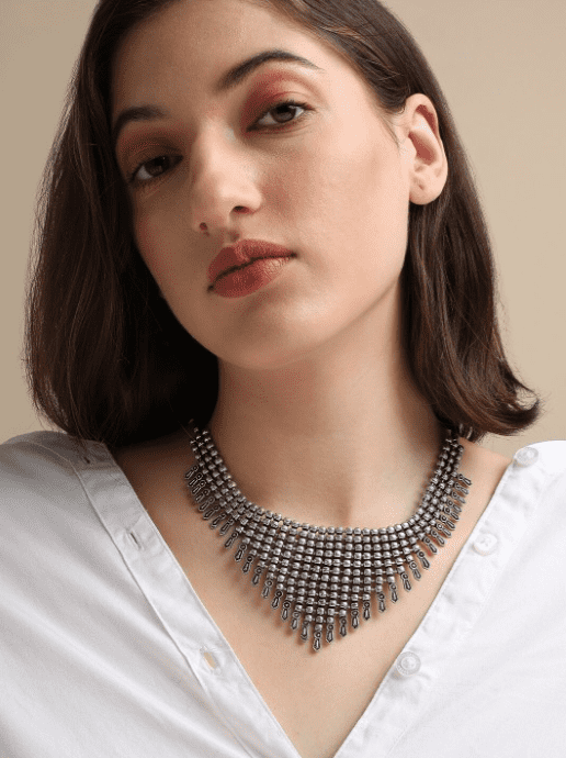 Black Oxidised Necklace - Image 3