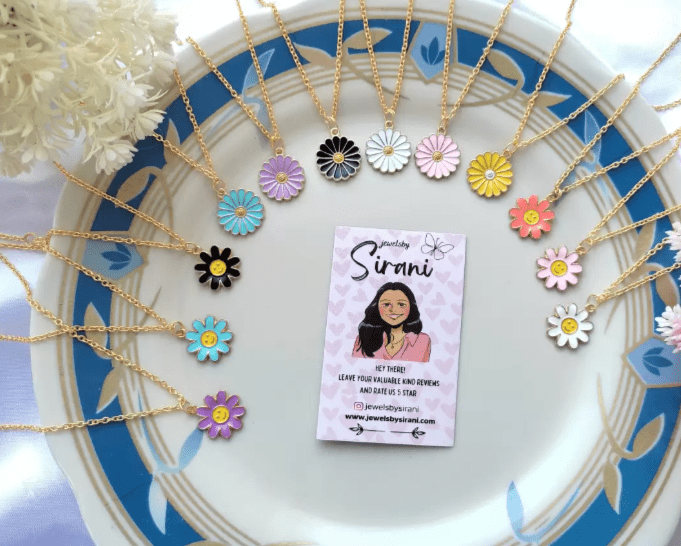Set of 12 pretty stylish Flower Necklace